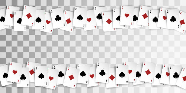 istock Playing cards aces of all suits isolated on transparent background. 1317157792