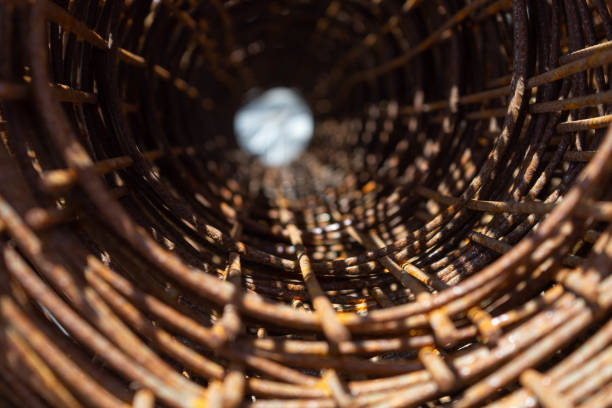 istock inside of rusty steel wire roll. construction and architecture concept 1317182376