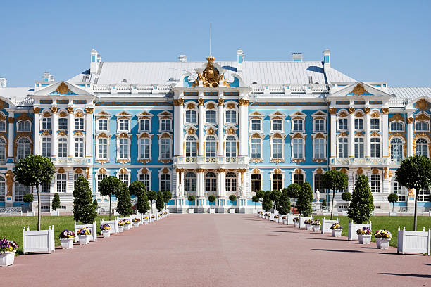 il palazzo di caterina in tsarkoie scritta, russia - palazzo di caterina foto e immagini stock