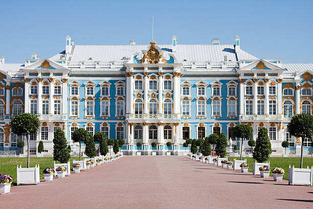 캐서린 palace의 tsarkoie selo, 러시아 - catherine palace 뉴스 사진 이미지