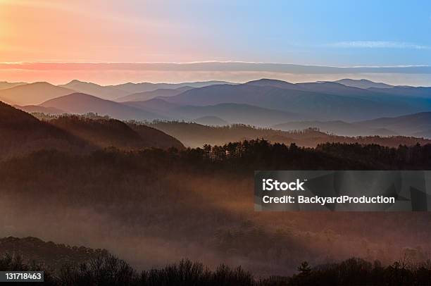 Sunrise Over Smoky Mountains Stock Photo - Download Image Now - Great Smoky Mountains National Park, Great Smoky Mountains, Appalachia