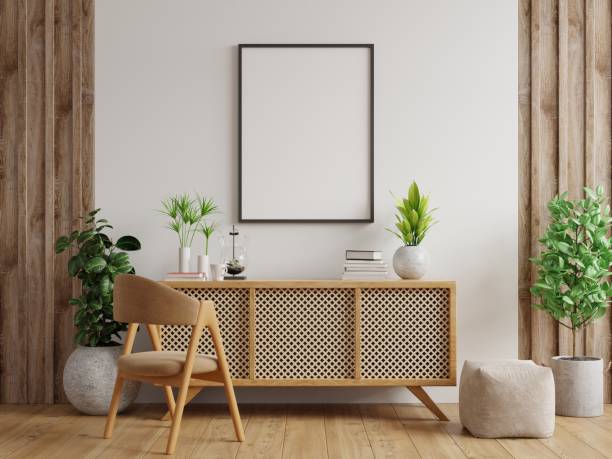 istock Mockup frame in living room interior,Scandinavian style. 1317197286