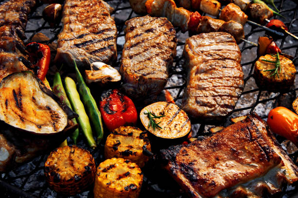 istock Grilled meat and vegetables 1317199817