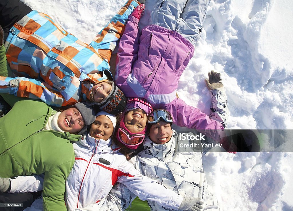 Amigos no inverno - Foto de stock de 20 Anos royalty-free