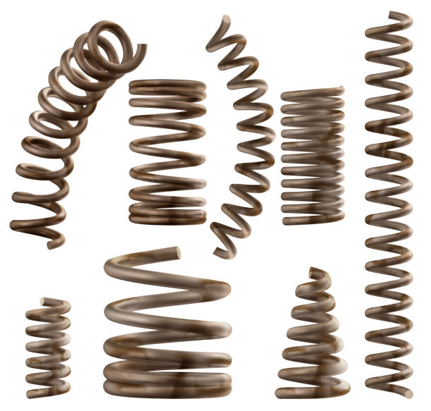 istock Rusty metal springs, dirty coils for bed or car 1317205804