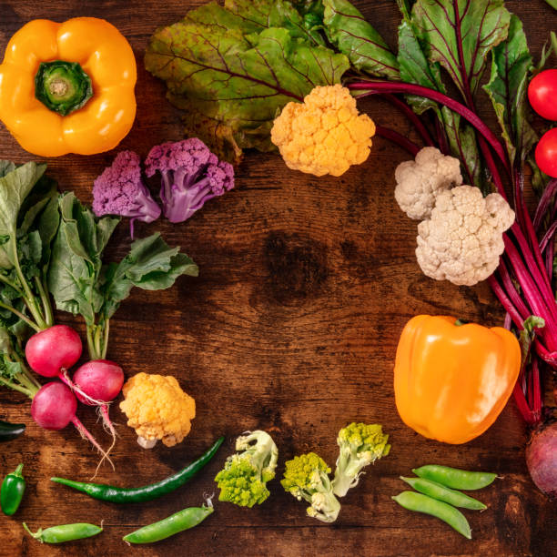 istock Healthy diet square banner with many fresh vegetables 1317206818