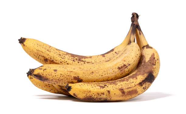 istock Overripe bananas isolated on a white background 1317216962
