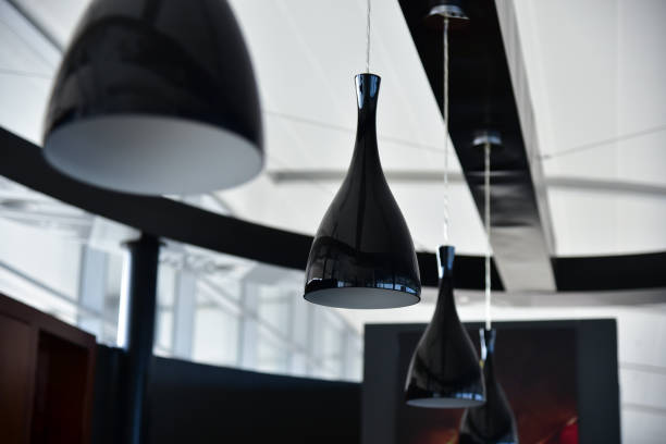 istock Modern black pendant lights in the interior 1317217729