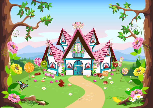 ilustraciones, imágenes clip art, dibujos animados e iconos de stock de dulce casita - front porch