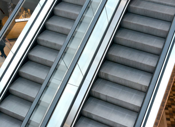 istock Top view of escalators 1317229740