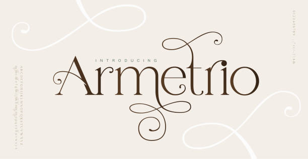 Elegant wedding alphabet letters font and number. Typography classic lettering serif fonts decorative vintage retro design concept. vector illustration Elegant wedding alphabet letters font and number. Typography classic lettering serif fonts decorative vintage retro design concept. vector illustration hand drawing background stock illustrations