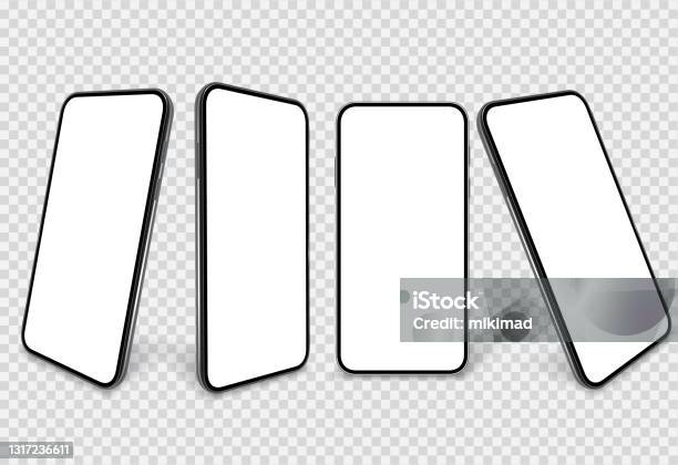 Smartphone Mobile Phone Template Telephone Realistic Vector Illustration Of Digital Devices 3d Stock Illustration - Download Image Now