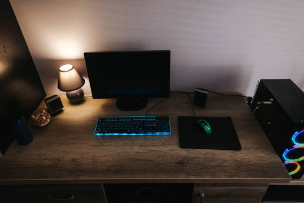 Simply set up home office workplace