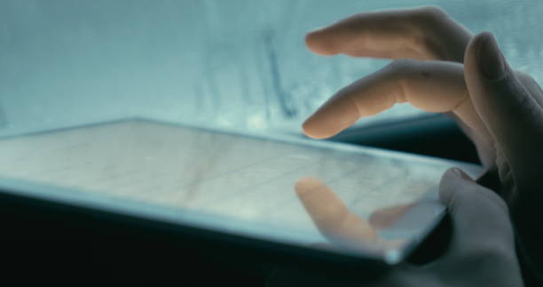 istock Entertainment with touch pad during travel 1317238602