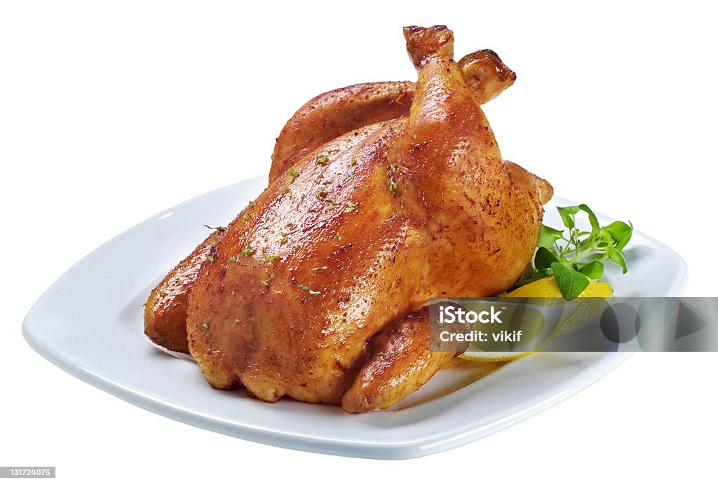 Roast chicken Roasted chicken seasoned with herbs Chicken Meat Stock Photo