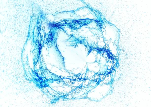 istock 3D illustration with swirling blue splashes 1317242872