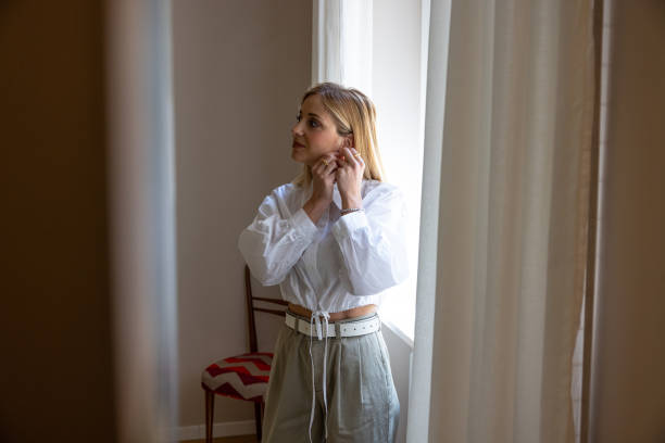 istock Woman getting ready in the morning 1317243679