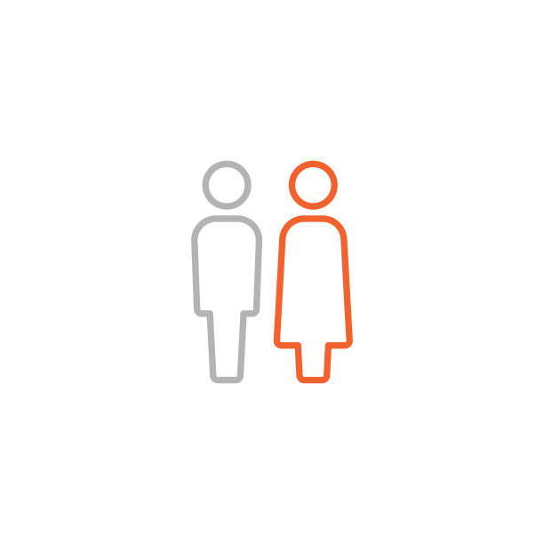 Restroom Icon with Editable Stroke WC Icon with Editable Stroke bathroom clipart stock illustrations