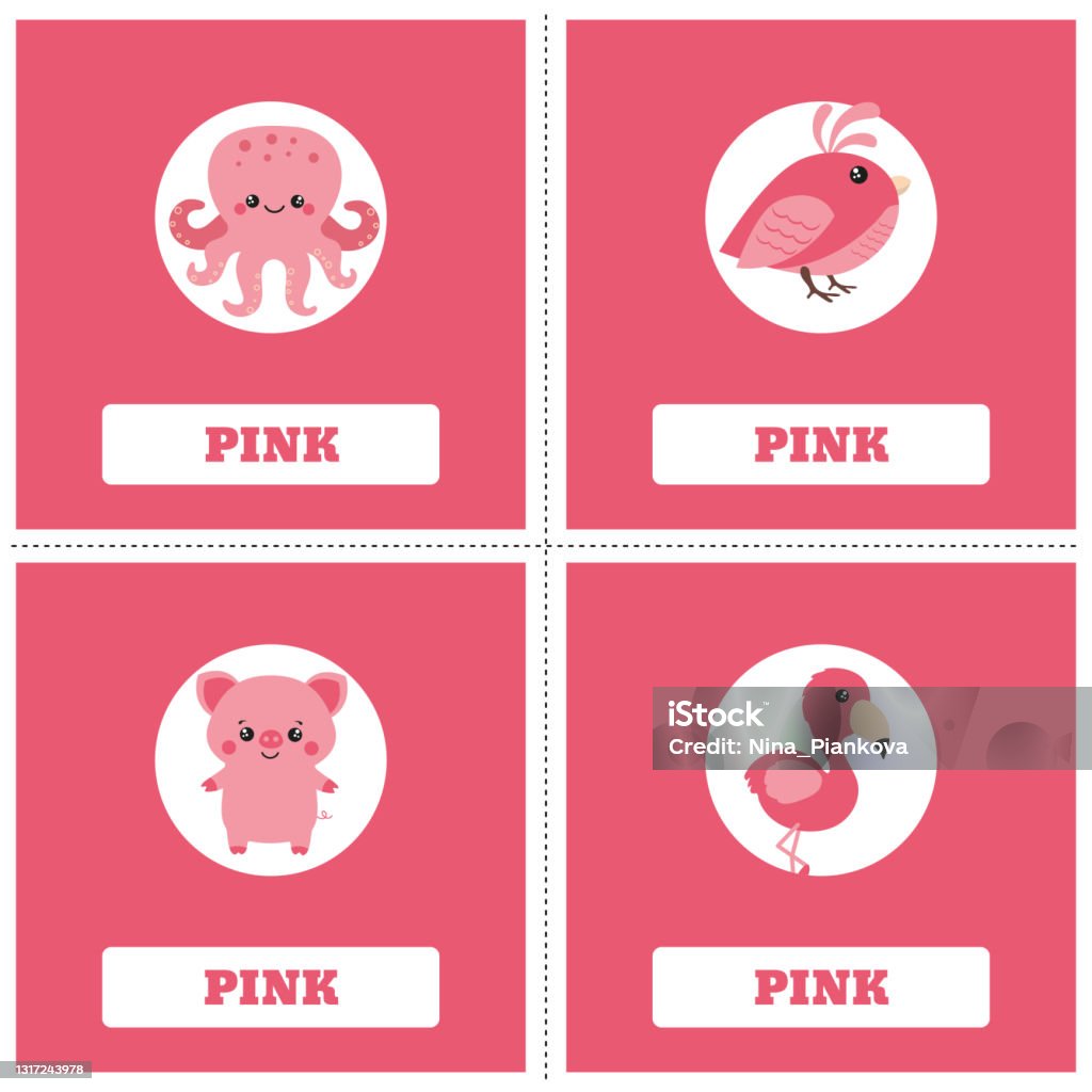 Pink Color Learning Learn The Color Stock Illustration - Download Image Now - Activity ...