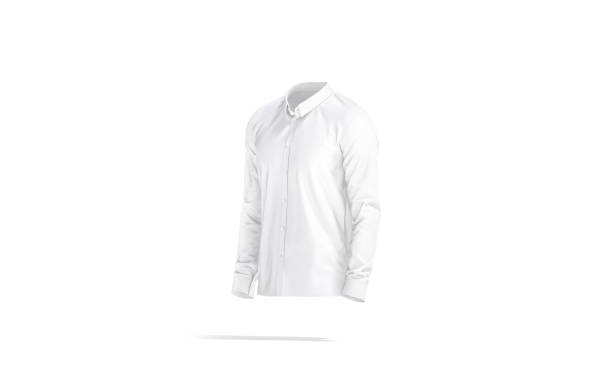 istock Blank white classic shirt mock up, side view 1317247015