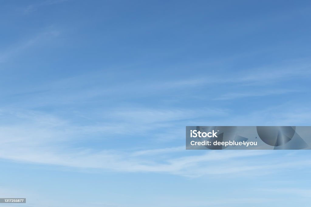 Nice cloudless empty blue sky panorama background Sky Stock Photo