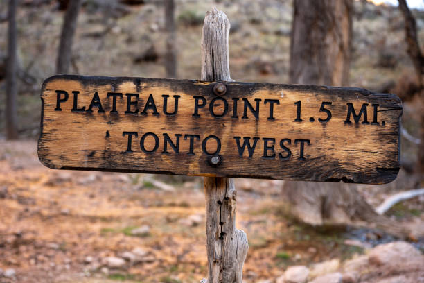 istock Plateau Point Trail Sign 1317260561