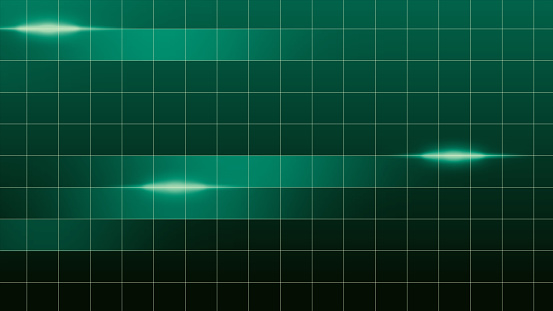 Gradient green grid 3DCG background