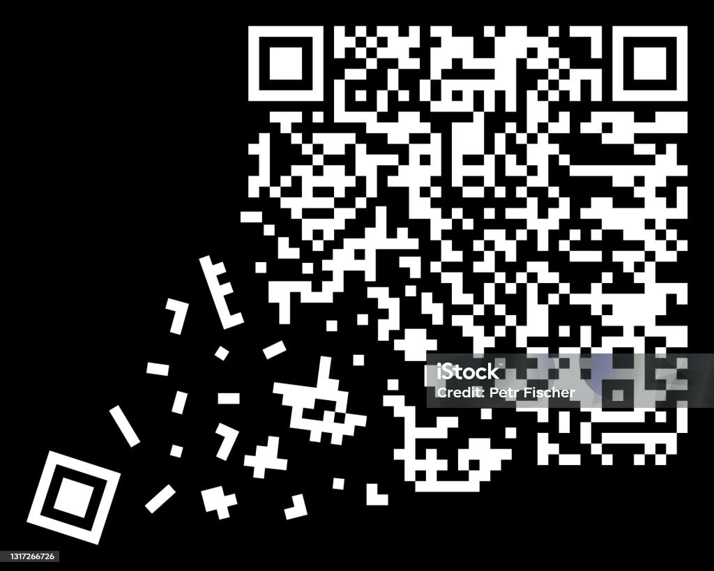 Vector Broken Qr Code Stock Illustration - Download Image Now ...