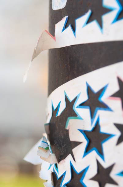 istock Red, white and blue glitter stars background with banner 1317268702