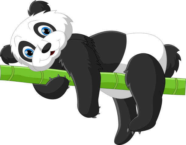 милый мультфильм панды на бамбуковом дереве - 2548 stock illustrations