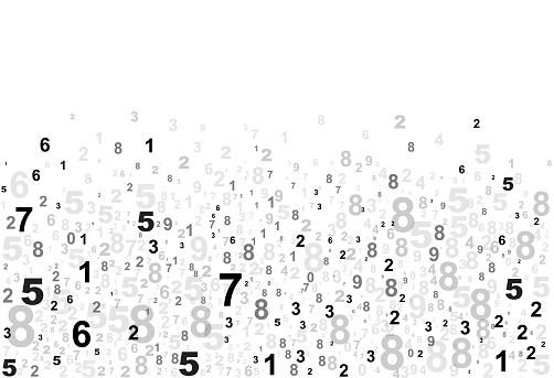 crowded numbers pattern big data information background