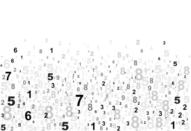 Vector illustration of numbers fade