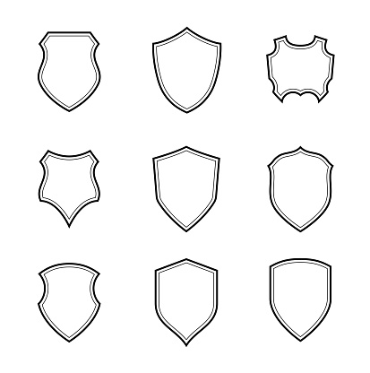 award shields design element set