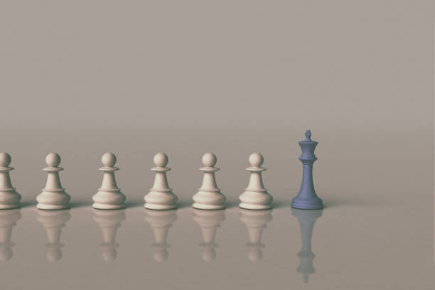 istock Blue chess king leadership concept background 1317277078