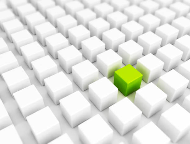 istock Green box standing out in a crowd 1317277088