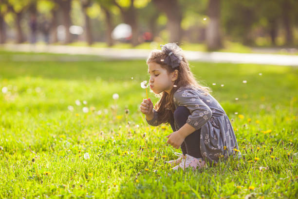 istock Cute Girl Holding Dandelion At Park 1317277607