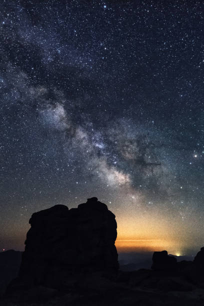 istock Milky way over the iceberg beams in China 1317278812