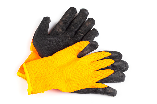 gardening gloves isolated on white background