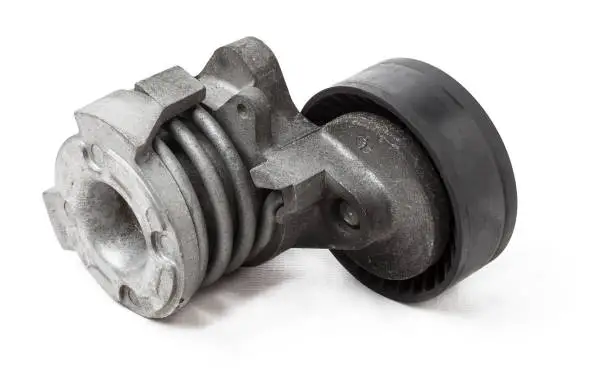 V-belt tensioner for attachments of an internal combustion engine of a car. Used auto parts catalog