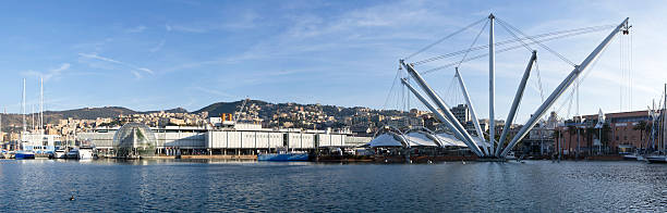 old port of Genoa stock photo