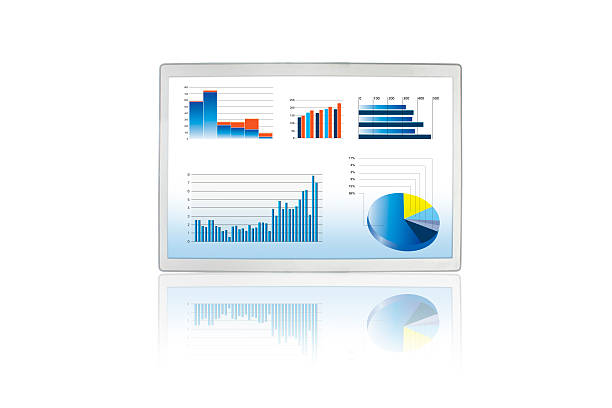 istock sales performance and business graphs on a touchscreen tablet 131728943