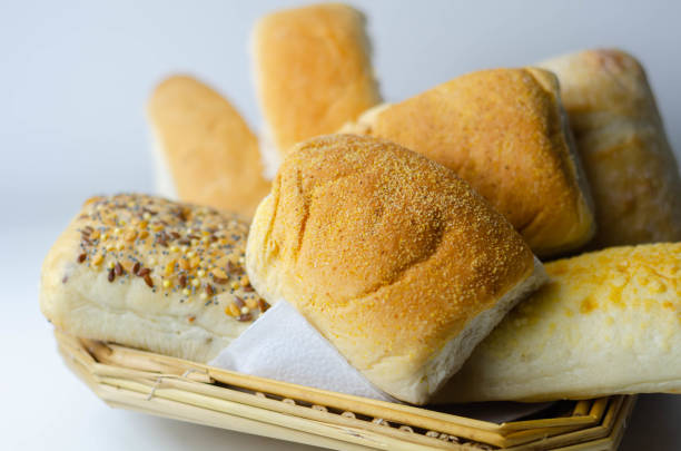 istock Various types of bread served on a wicker tray, delicious and fresh rolls 1317289899