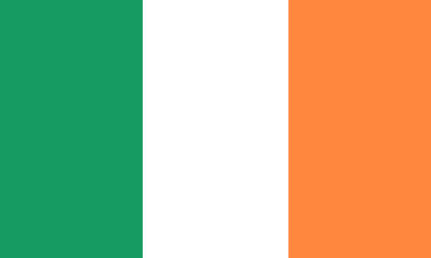 ирландский флаг, официальные цвета и пропорции правильно. национальный ирландский флаг. векторная иллюстрация. eps10. - dublin ireland stock illustrations