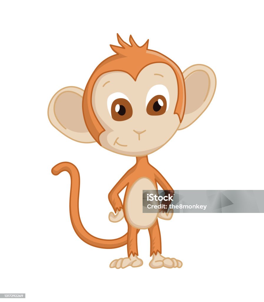 Vetores de Fofo Macaco Engraçado Ilustração De Desenho Animado Colorido  Vetor Pequeno Chimpanzé Personagem Da Vida Selvagem Macacos Stands e mais  imagens de Macaco - iStock