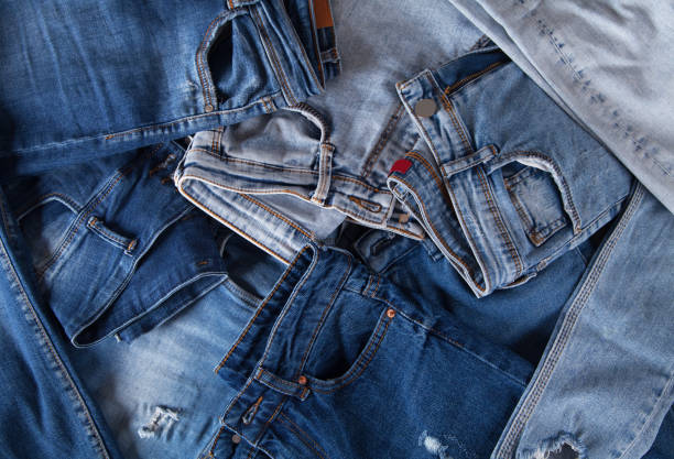 istock Fashion different jeans collection. Blue jeans. 1317292777