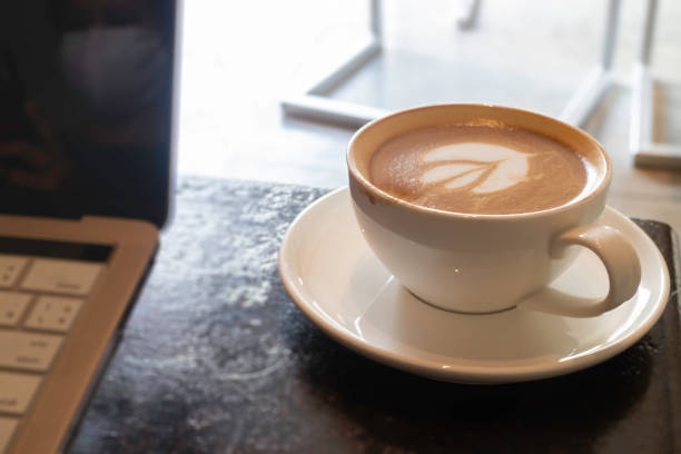 istock Latte art on hot milk coffee 1317294440