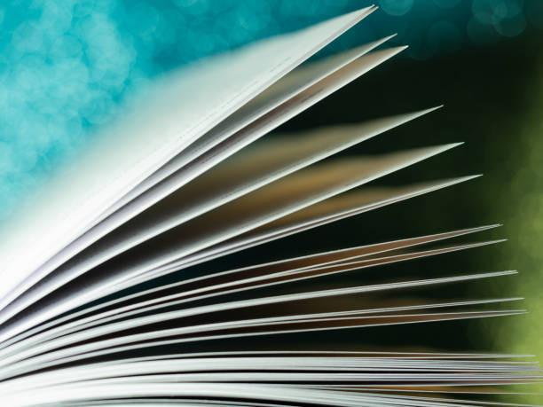 istock open book leaves, close-up, on a blue background with bokeh, fairy tale 1317295953