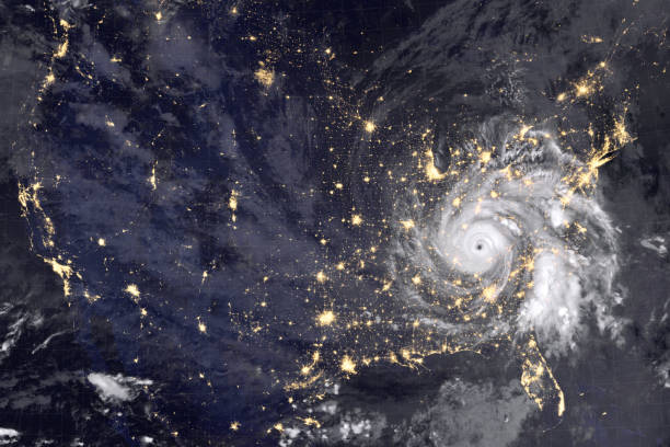 Huge hurricane over America, night photography. Lights of night cities and the eyes of the hurricane are clearly visible. Collage with abstract hurricane. Elements of this image furnished by NASA. Huge hurricane over America, night photography. Lights of night cities and the eyes of the hurricane are clearly visible. Collage with abstract hurricane. Elements of this image furnished by NASA.

/urls:
https://visibleearth.nasa.gov/images/147028/hurricane-douglas-heads-toward-hawaii/147030l
https://www.nasa.gov/press-release/nasa-invests-51-million-in-innovative-ideas-from-us-small-businesses
(https://www.nasa.gov/sites/default/files/thumbnails/image/gsfc_20171208_archive_e001590_orig.jpg)
https://images.nasa.gov/details-GSFC_20171208_Archive_e001437.html typhoon satellite stock pictures, royalty-free photos & images