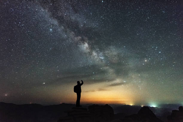 istock Milky way over the iceberg beams in China 1317298634