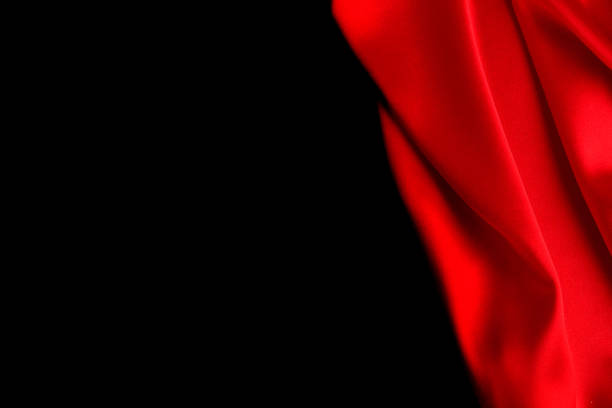 istock Red silk or satin luxury fabric texture can use as abstract background. Top view 1317300863